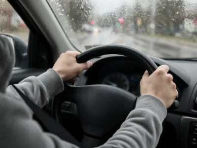 Руки ученика на руле: занятие автошколы в Барановичах